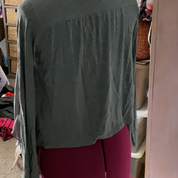 Twenty-One Brand Gray with sheer layer  Long sleeve Cardigan - Picture 4 of 4